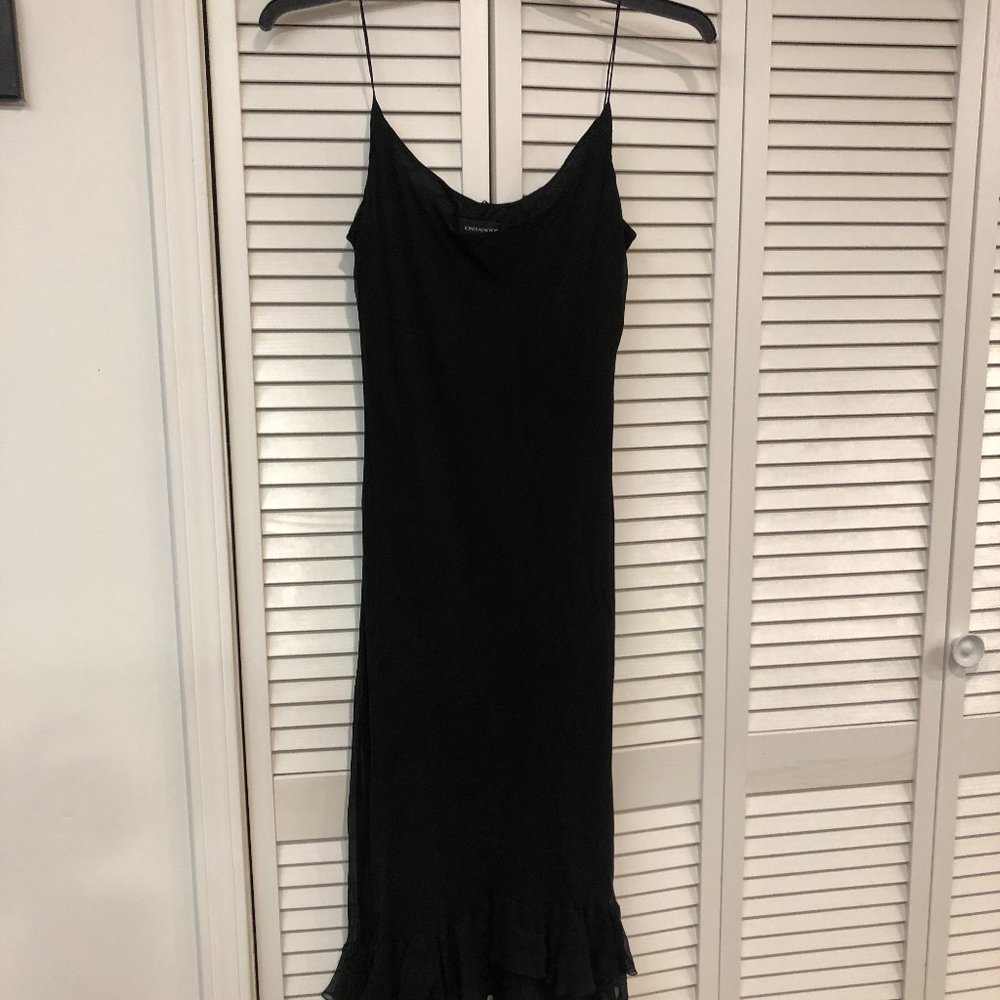 100% Silk Black Dress with handkerchief bottom